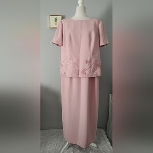Adrianna Papell dress suits Women  Pink  Zipper Back One Piece Size 16W Vintage